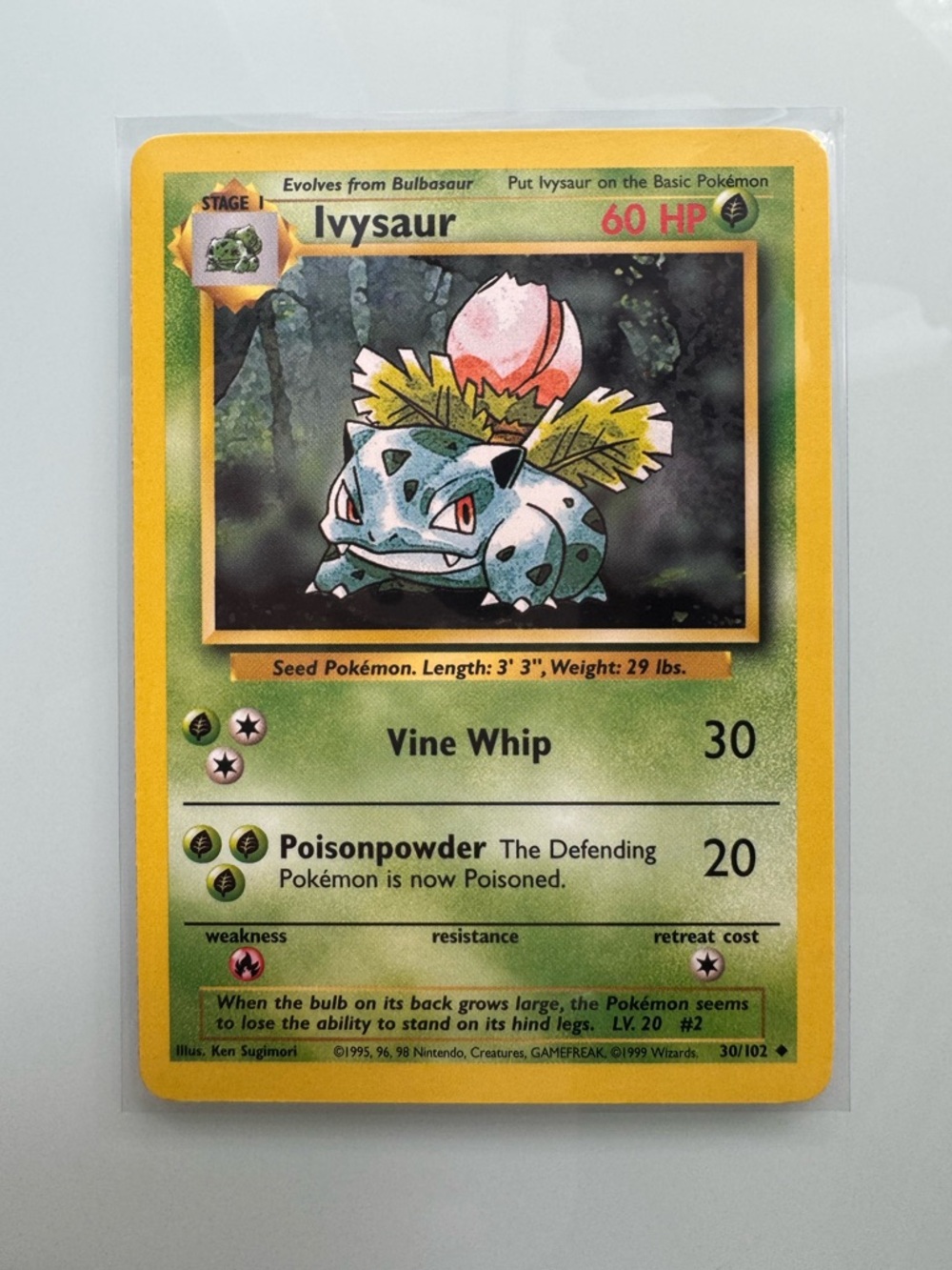 Ivysaur Vintage Pokemon Card